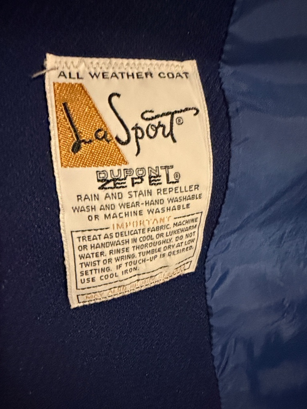 Navy Long Button Coat - Picture 2 of 5